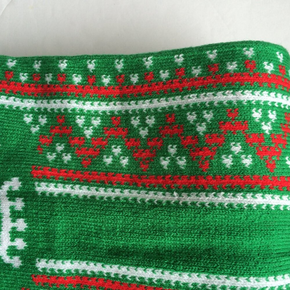 Canada Dry Soda Unisex Adult Scarf Green Fringe Striped Red Lettering - Picture 4 of 5